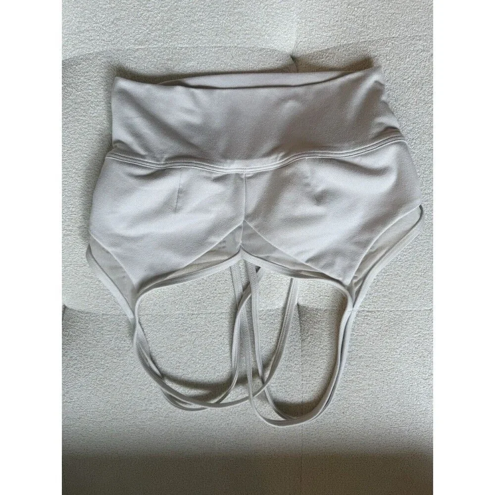 Alo Yoga Sneak Long Bra Strappy Sports Bra Size In Bone XS
